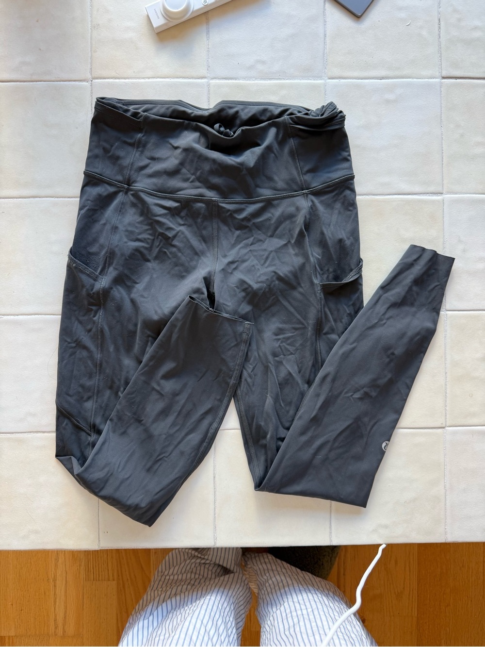 lululemon athletica Black High-Waist Leggings with Side Pockets